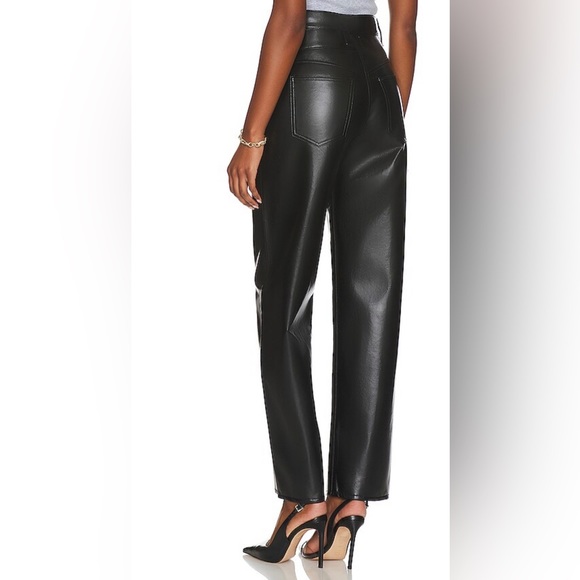 AGOLDE Broken Waistband Leather Pants - Picture 3 of 7
